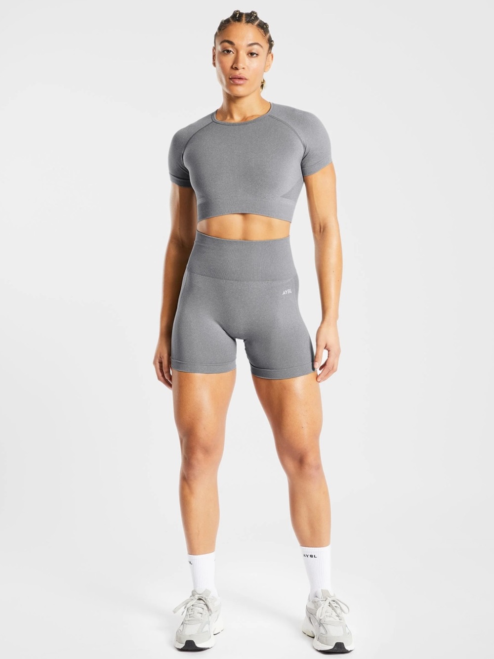 AYBL Balance V3 Seamless Crop
Top - Charcoal Grey